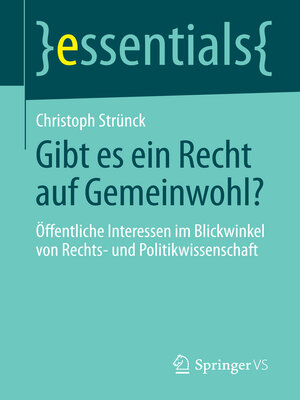 cover image of Gibt es ein Recht auf Gemeinwohl?